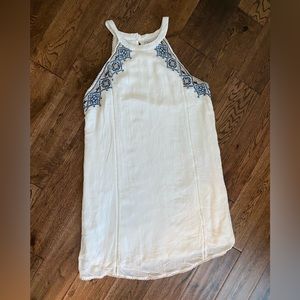 Embroidered White Dress